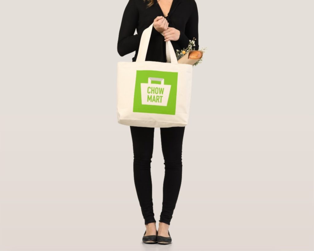 Woman with Chowmart tote